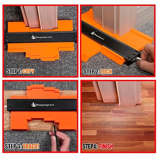 The Super Gauge Shape and Outline Tool, Contour Gauge for Perfect Woodworking, Carpentry, Construction - Adjustable Profile for Precision Copying of Irregular Shapes - Enhance DIY Projects (10"& 5")