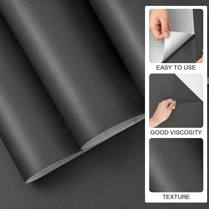 15.7"x 787.7" Grey Wallpaper Self Adhesive Peel and Stick | Wall Pattern for Living Room TV Wall Store Backdrops Thick Wallpaper PVC DIY Decorative Roll