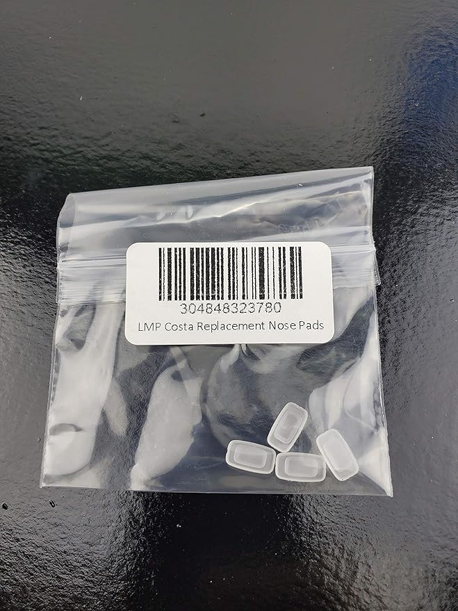 2 Pairs of Replacement 12 mm x 6mm Square Slip in Silicone Nose Pads for Sunglasses and Eyeglasses Costa Maui Replacement Nosepads
