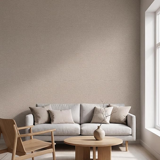WADILE Grasscloth Peel and Stick Wallpaper 15.7in x 787.4in, Textured Contact Paper for Cabinets, Faux Linen Wall Paper Pull and Stick, Fabric Vinyl Wallpaper Self Adhesive Gray Yellow | Textured contact paper, Faux linen, Vinyl material, Cabinets, Sel...