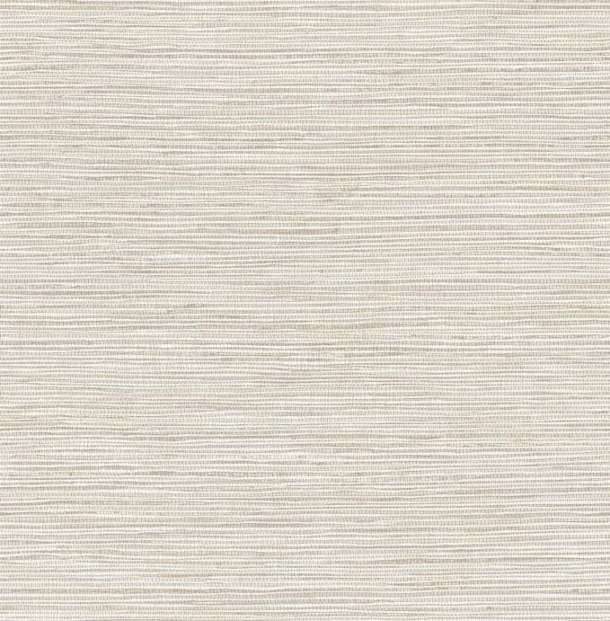 RoomMates Neutral Dimensional Grasscloth Peel and Stick Wallpaper, RMK12682PLW