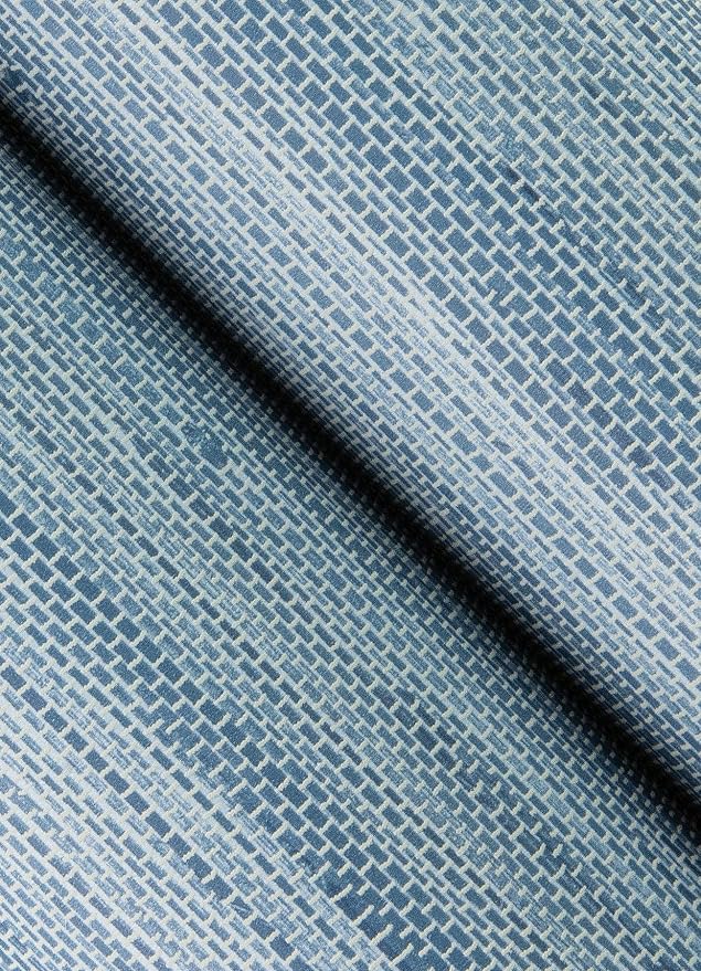 NuWallpaper x Society Social Classic Faux Grasscloth Peel and Stick Wallpaper, Mineral Blue