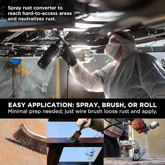 Custom Shop Barrier Bond - Rust Converter, 1 Gallon, Anti-Rust Metal Coating, Rustpoofing Protection, Rust Remover & Inhibitor
