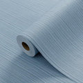 Blue Grey Faux Grasscloth Wallpaper Peel and Stick Linen Textured 24"x394" Upgraded Thick Self-Adhesive Waterproof Neutral Decorative Contact Paper Vinyl Film Roll for Wall Bedroom Kitchen