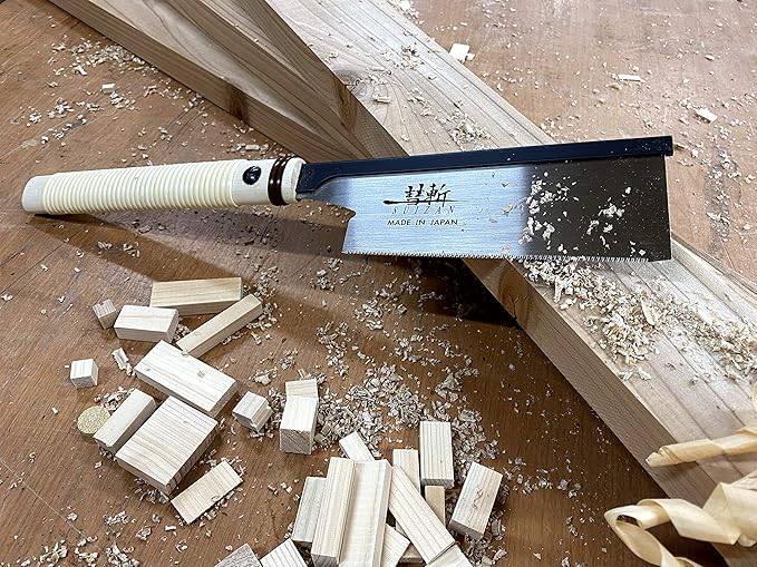 SUIZAN Dozuki Dovetail Saw 6" Crosscut - Professional Japanese Pullsaw Handsaw Woodworking Tools