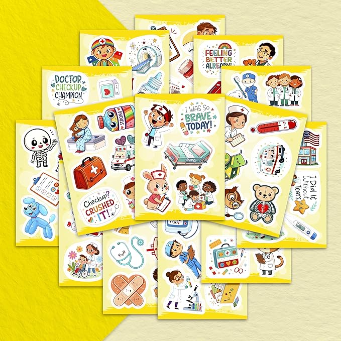 100Pcs Medical Stickers and Decals, Dorctor Stickers - Medical Party Supplies, Decoration - Gift for Women & Men