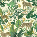 Yellow Vintage Leopard Peel and Stick Wallpaper 17.5" x 118" | Waterproof Vinyl Self Adhesive Removable Renter Friendly Floral Contact Paper