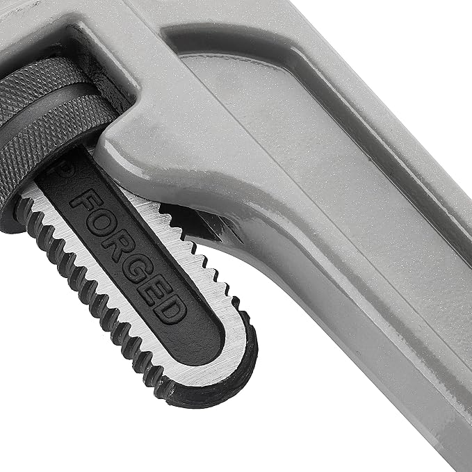 DURATECH 36-inch Aluminum Straight Pipe Wrench, Adjustable Plumbing Wrench | Heavy Duty, Drop Forged, Exceed GGG standard