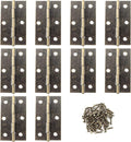 10 Pcs 2.5 Inch Antique Bronze Door Hinge Cabinet Hinge - Reliable Antique Bronze Ball Bearing Butt Hinges for Windows, Cabinets, and Outdoor Use - Includes Mounting Screws