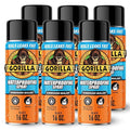 Gorilla Waterproofing Spray, Rubberized Sealant, Black, 16 Ounce (Pack of 6) - Seals Out Water, Air, and Moisture