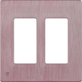 ENERLITES Elite Series Screwless Decorator Wall Plate Child Safe Outlet Cover, Gloss Finish, Size 2-Gang 4.68" H x 4.73" L, Unbreakable Polycarbonate Thermoplastic, SI8832-BRG, Brushed Rose Gold