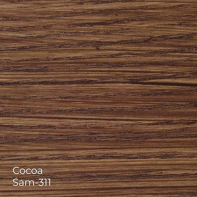 SamaN Interior One Step Wood Seal, Stain and Varnish – Oil Based Odorless Dye - Protection for Furniture and Fine Wood (Cocoa SAM-311, 8 oz)