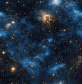 Dark Starry Sky Wallpaper Peel and Stick 17.5"x 787",Black/Blue | Self Adhesive/Removable/Waterproof/Thick Vinyl Extra Long Contact Paper for Bathroom Bedroom Shelf Cabinet Drawer,Prepasted