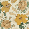 Hopepak Yellow Floral Peel and Stick Wallpaper Modern Flower Contact Paper 16.1'' x 118'' Self Adhesive Removable Waterproof Wall Paper for Bedroom Cabinets Living Room Decor