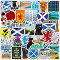 BulbaCraft Scotland Stickers for Water Bottle and Laptop - Heritage Party Supplies & Decorations, Waterproof Vinyl Scottish Decals, Scotland Flag Stickers Laptop Decals, Gifts for Women & Men