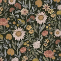 Dimoon Vintage Peel and Stick Wallpaper Boho Dark Floral Contact Paper 17.3''x197'' Retro Rustic Pink Removable Wall Paper Renter Friendly Texture Black Wallpaper for Bedroom Bathroom Cabinets Vinyl