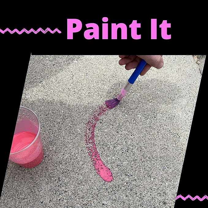Chameleon Colors Ultimate Sidewalk Chalk Paint Kit, Fun, Washable Art Supplies, 11 Colorful Chalk Powders, 4 Squeeze Bottles, 5 Brushes, 10 Stir Sticks, 6 Stencils & 1 Roll of Masking Tape