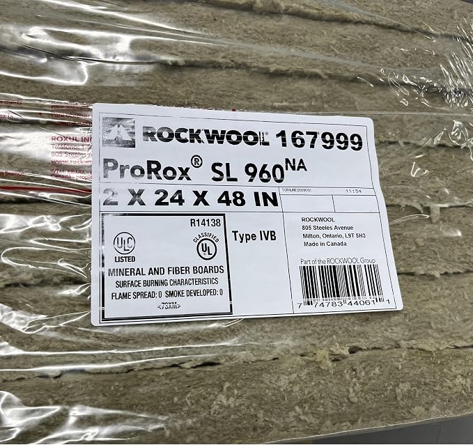 5 pk 24"x48"x2" Rockwool ProRox Mineral Wool