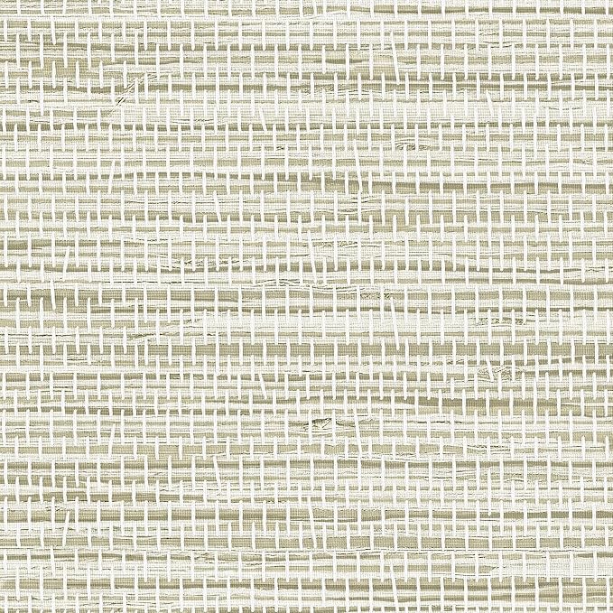 JiffDiff Grasscloth Wallpaper Peel and Stick,17.3"x472" Cream Grassweave Stick on Wallpaper Textured Self Adhesive Wallpaper Contact Paper