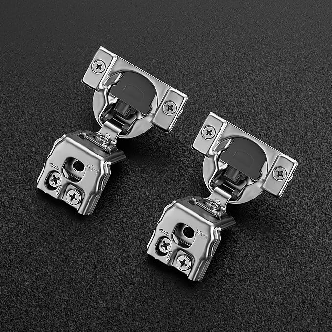 Ravinte 30 Pack 15 Pairs 1-1/2 inch Overlay Soft Close Hinges for Kitchen Cabinet Satin Nickel Hidden Stainless Steel Concealed Hinges self Closing