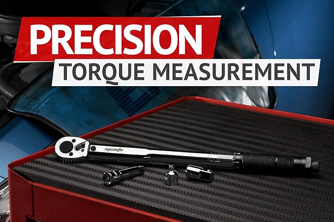 EPAuto 3/8-Inch Drive Click Torque Wrench 10-80 Ft-lb./ 13.6-108.5 Nm | 3/8-Inch Drive Click Torque Wrench 10-80 ft-lb. / 13.6-108.5 Nm 1.5" Wx1 Dx14.5 H