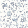 Timeet Peel and Stick Wallpaper Vintage Floral Contact Paper Blue and White Birds Wallpaper Removable Self Adhesive Flower Wall Paper for Bedroom Living Room 16.14"x393.7"