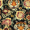 Yellow Gold Vintage Tiger Peel and Stick Wallpaper 17.5" x 393" | Waterproof Vinyl Self Adhesive Removable Renter Friendly Floral Contact Paper
