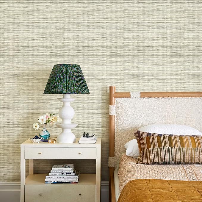 Grasscloth Wallpaper Peel and Stick Cream Grassweave Peel & Stick Wall Paper Textured Wallpaper Self Adhesive Contact Paper 787" x 17.3"