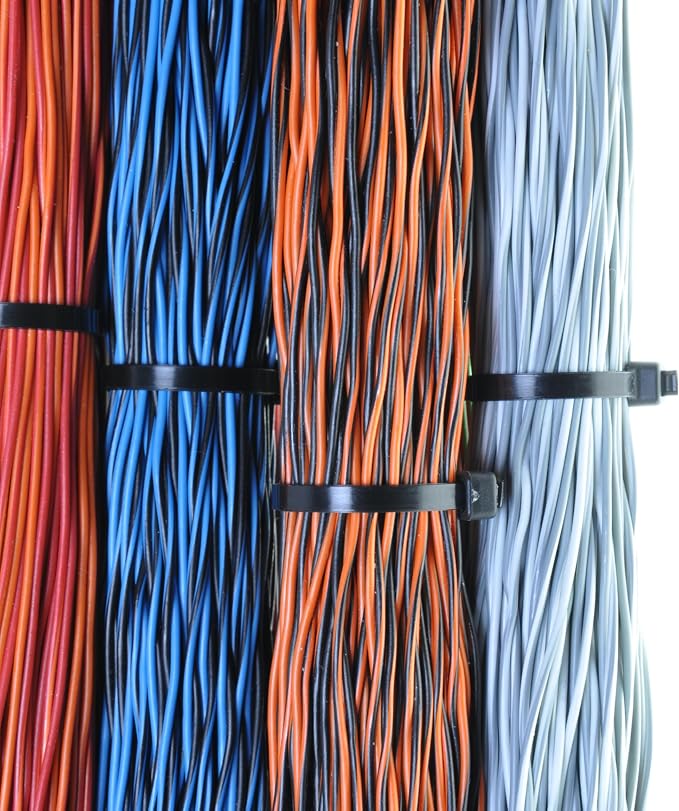 GTSE 14 inch Black Zip Ties, 5,000 Bulk Contractors Pack, 50lb Strength, UV Resistant Long Nylon Cable Ties, Self-Locking 14" Tie Wraps, Full Carton