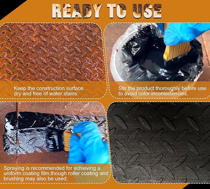 2 in 1 Rust Converter & Metal Primer, 72oz Matte Black Rust Remover for Metal, Trailer, Truck, Chassis, Frame, Water-based Rust Inhibitor and Encapsulator Paint, Easy Application, Long-Lasting
