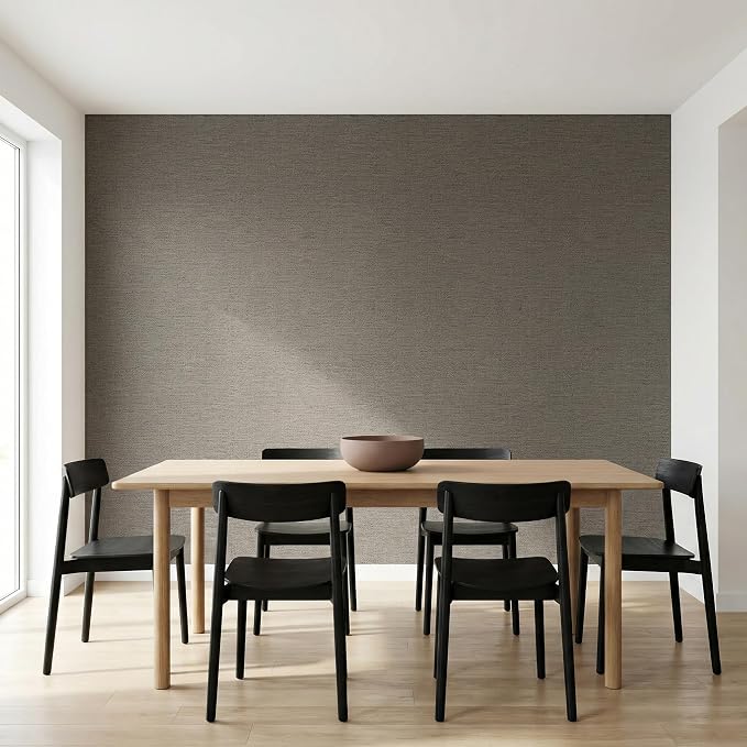 WADILE Grasscloth Peel and Stick Wallpaper 15.7in x 78.7in, Textured Contact Paper for Cabinets, Faux Linen Wall Paper Pull and Stick, Fabric Vinyl Wallpaper Self Adhesive Brown Gray | Textured contact paper, Faux linen, Vinyl material, Cabinets, Self ...