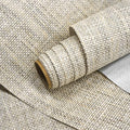 Ansehan Grasscloth Textured Wallcovering W714 Terraces Collection 36" W x 8 Yard L, Natural Modern Paper Weave, Non Prepasted Home Décor for Boho Living Sapce Feature Wall, Wheat Beige/Grey