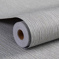 Haimin Grasscloth Wallpaper Textured 24in X 393in Fabric Contact Paper Brown Wall Paper Textured Linen Wallpaper Peel and Stick Self-Adhesive Thick Vinyl Embossed Film Wallpaper (Gray Brown)
