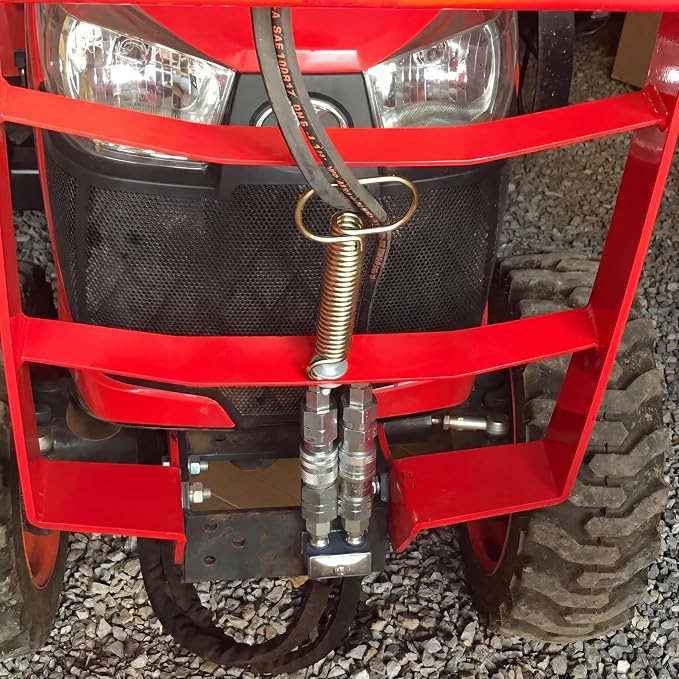 2 Pcs Hydraulic Hose Hanger Spring Clamp for Tractor, Sliver