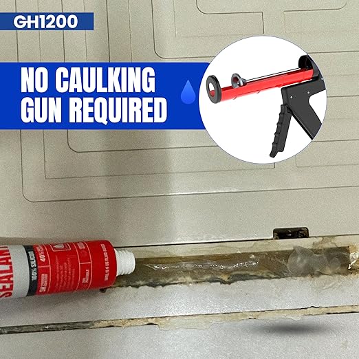 GH1200 18 ML x 8 PCs Silicone Caulk Clear Silicone Sealant Waterproof, Kitchen & Bathroom Caulk - Shrink & Crack Proof - Pocket-Friendly Small Size Indoor & Outdoor Use Silicone Glue - Strong Caulking