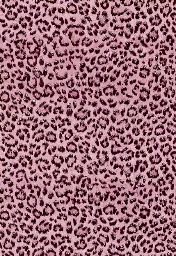 Leopard Print Peel and Stick Wallpaper, Waterproof Removable Self Adhesive Textured Wall Paper, Black and Pink Unique Funky Cheetah Contact Paper for Bedroom and Bathroom 120"X17.3"(14.4 sq. ft)