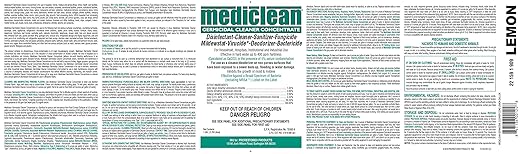 221591909 Mediclean Germicidal Cleaner Concentrate, Disinfectant, Sanitizer, Inhibits Mold and Mildew, 1 gal