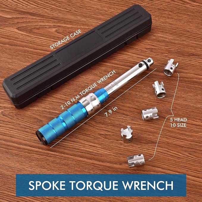 Spoke Torque Wrench, 2-10NM Torque Wrench Set for Motorcycle and Dirt Bike Spoke