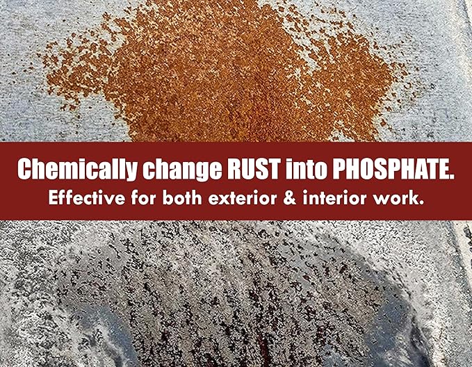 Rust Kutter- Gallon - Stops Rust and Converts Rust Spots to Leave a Primed Surface Ready to Paint, Professional Rust Repair Manufactured in USA