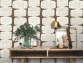 RoomMates RMK12349PL Mid-Century Beads Peel and Stick Wallpaper, Brown