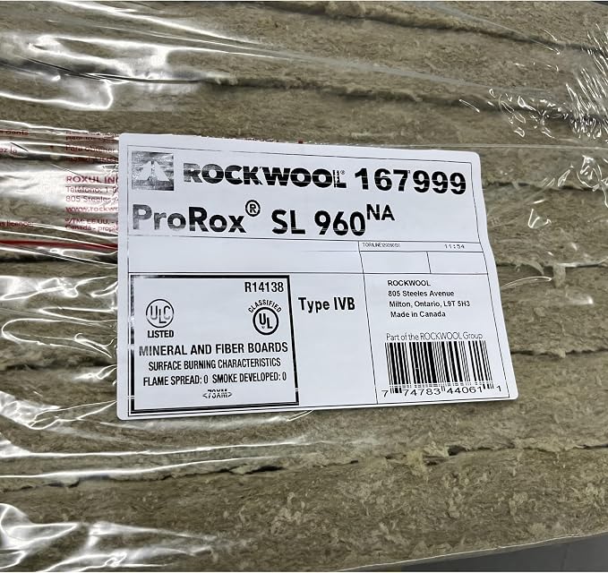 3 pk 12"x12"x2" Rockwool ProRox Mineral Wool, Replaces Owens Corning Thermafiber, BMW211-3PK-NA
