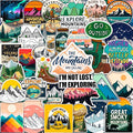 100Pcs Mountain Stickers for Scrapbooking, for Water Bottle, Laptop - Mountain Gifts & Party Decorations - Adventure, Camping Stickers, Nature Decals - Gift for Women & Men