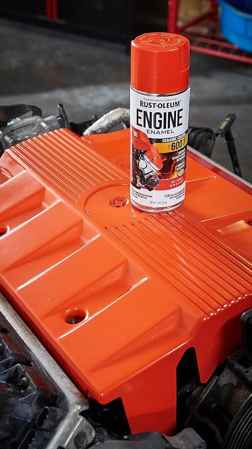 Rust-Oleum 363570-6PK Engine Enamel Spray Paint, 11 oz, Gloss Orange, 6 Pack