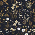 Floral Leaf Vintage Wallpaper Peel and Stick 17.5"x78.7", Dark Gold | Self Adhesive/Removable/Waterproof/Thick Vinyl Contact Paper for Bathroom Bedroom Shelf Cabinet Drawer,Prepasted,Easy Peel