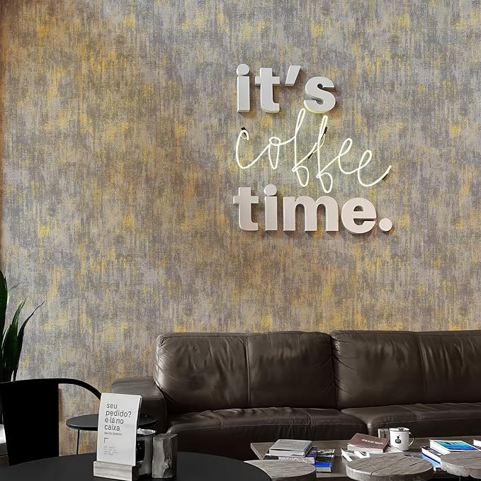 JiffDiff Vintage Metallic Peel and Stick Wallpaper Industrial Metallic Concrete Wall Paper Modern Stick on Wallpaper Self Adhesive Contact Paper (17.3" x 1200" Light Gray)