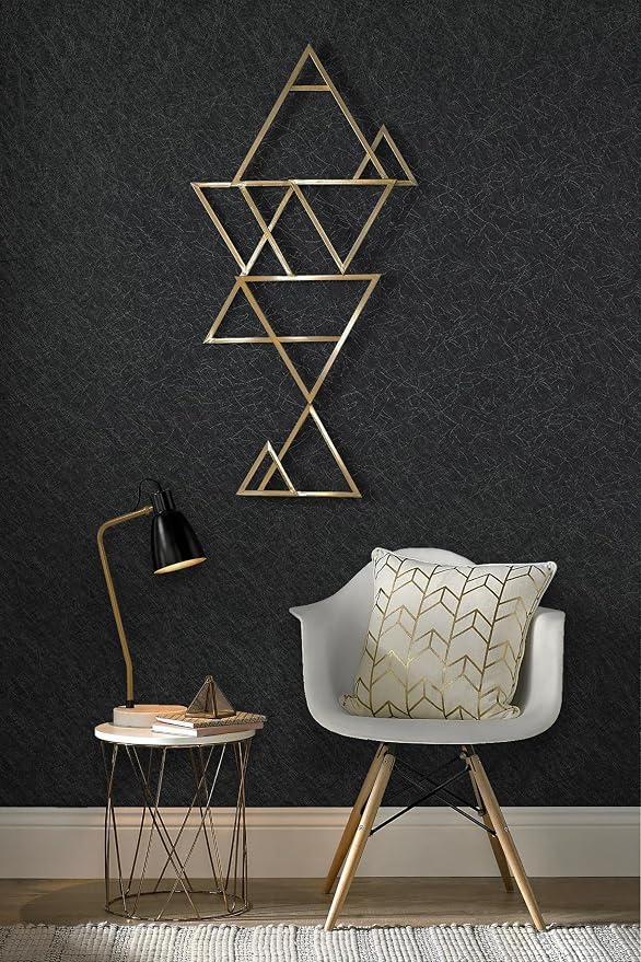 Safiyya 17.3 inch X 393 inch Peel and Stick Wallpaper Black Silk Textured Wallpaper Modern Solid Color Wall Paper Removable Contact Paper for Walls Vinyl Rolls