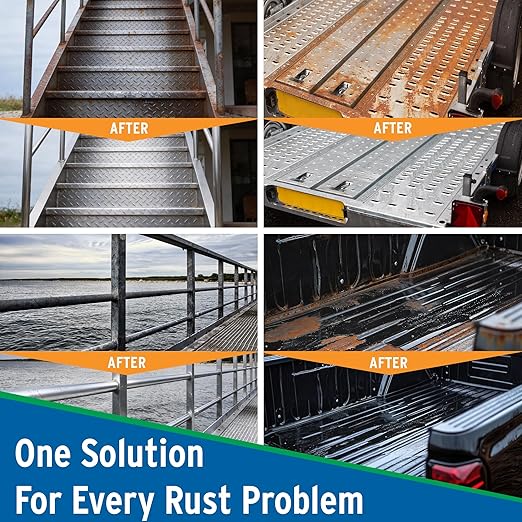 Corroseal Water-Based Rust Converter & Metal Primer, Rust Repair Converts and Preps Surface All-in-One, 1 Gallon (4-Pack)