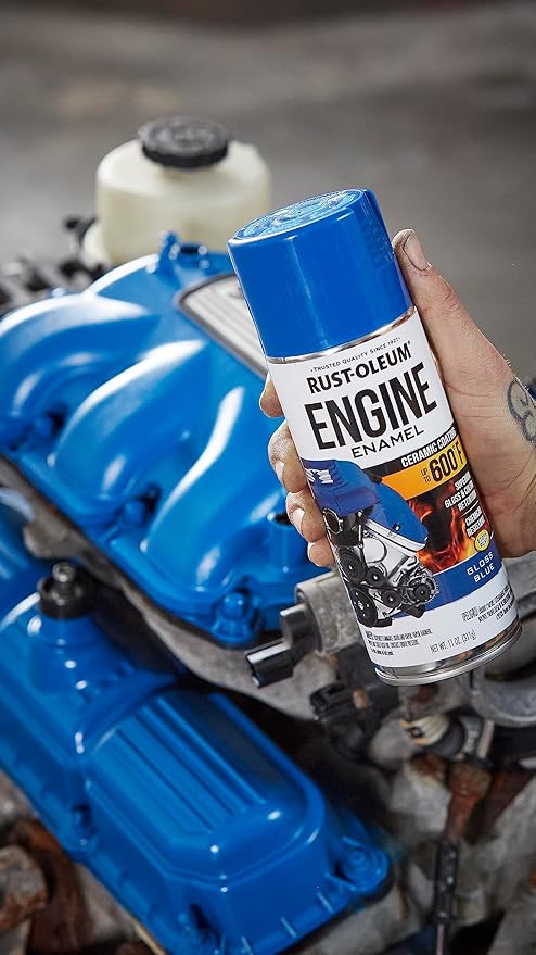 Rust-Oleum 363574-6PK Engine Enamel Spray Paint, 11 oz, Gloss Blue, (Pack of 6)