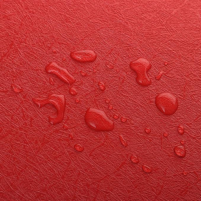 Safiyya Wallpaper Red Silk Peel and Stick Wallpaper Textured Red Contact Paper Removable Solid Color Decorative Self Adhesive Wall Paper Vinyl Rolls 118"x 17.3"