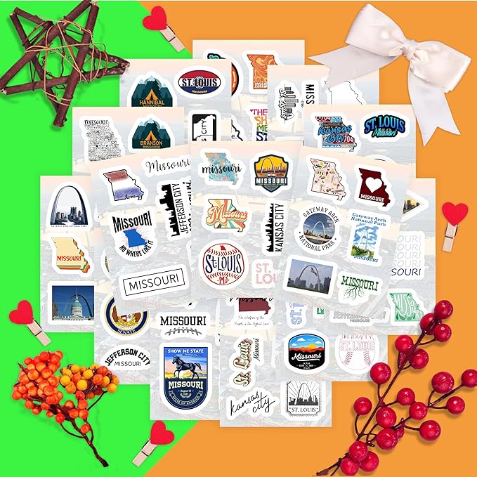 BulbaCraft Missouri Sticker for Water Bottle and Laptop - State Souvenirs, Decorations & Gifts, Waterproof Vinyl Decals, Gifts for Women & Men